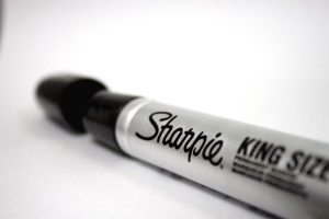 A Sharpie marker