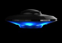 Aliens Visiting Vegas? A popular idea of what an alien spaceship looks like